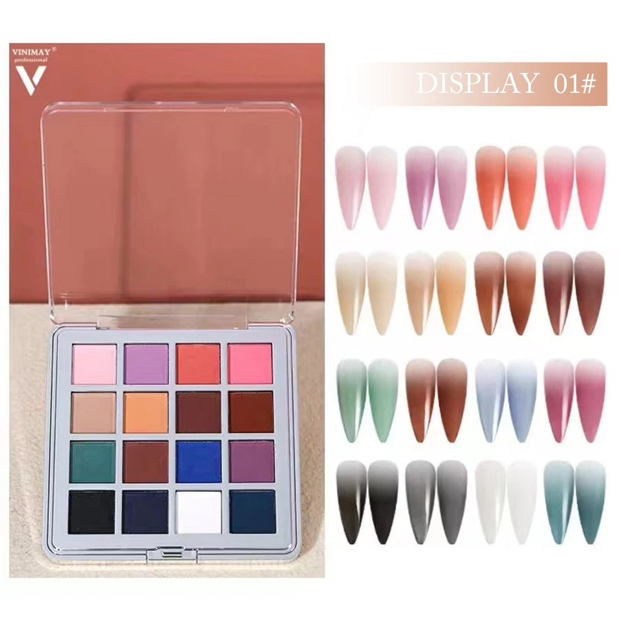 OEM vinamay gel Custom Logo Nail Art Color Acrylic Powder Dipping Powder