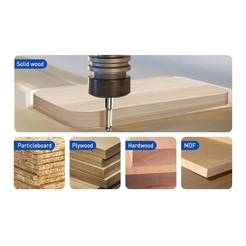 Tideway Woodworking Tools Flush Trim Router Bit CNC Carbide Tipped Wood Edge Trimmer Router Bit