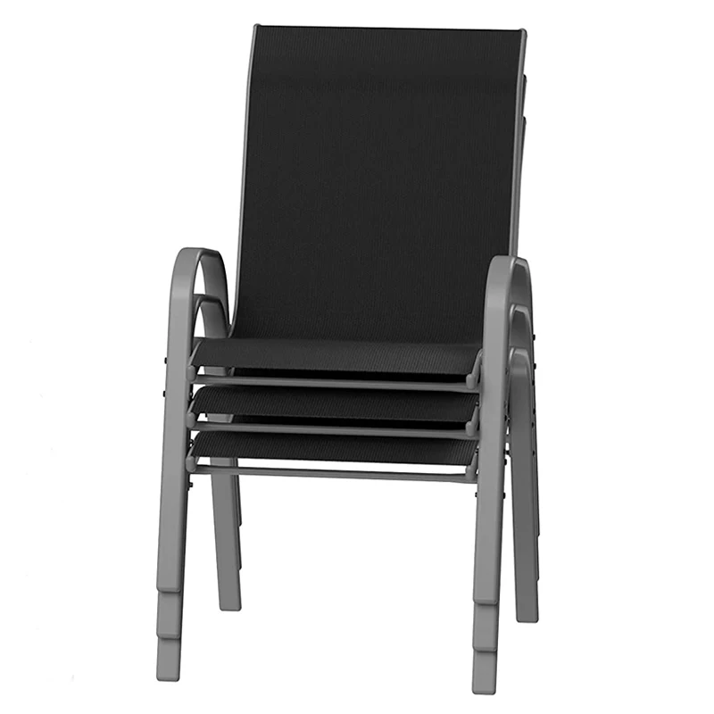 Outdoor Furniture Patio Dining Chair  KD Modern Hot Sale Strong Metal Frame Garden Chair