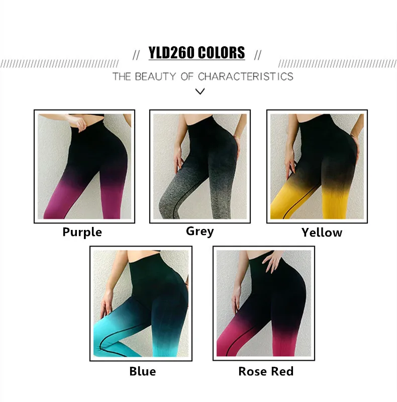 FREE SAMPLES Fashion Ombre Plus Size Sports Bra And Leggings Set Womens Seamless Sports Leggings