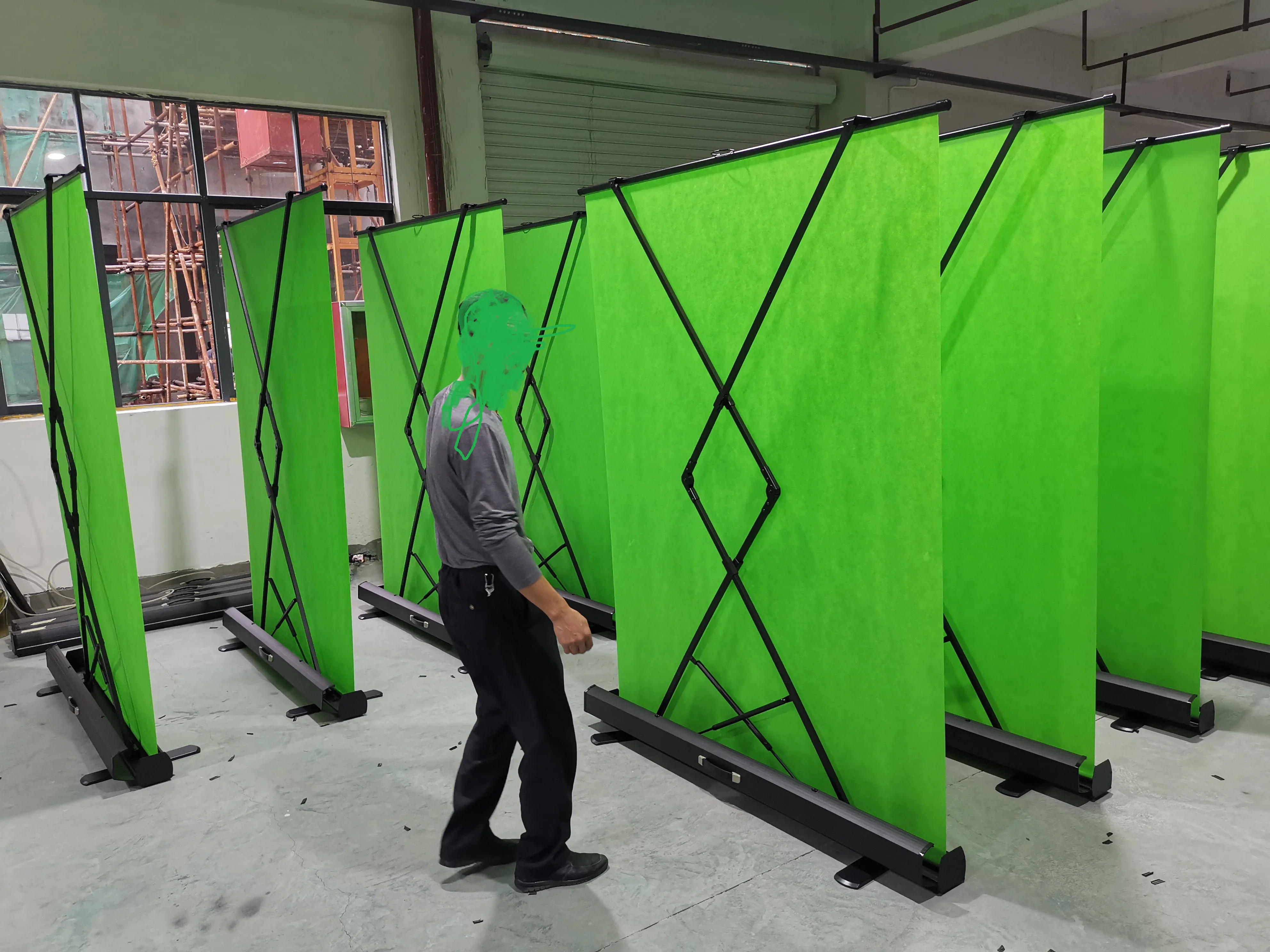 XJK Retractable Chromakey Green Screen Backdrop Collapsible Blue White Black Roll Up Background for Photography Studio
