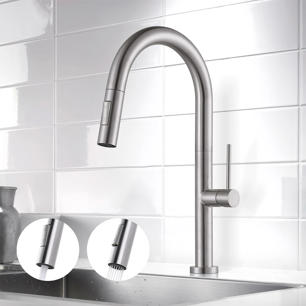 Kitchen Faucet Mixer Tap Pull Down Spray Stainless Steel Kitchen Faucet Kitchen Taps