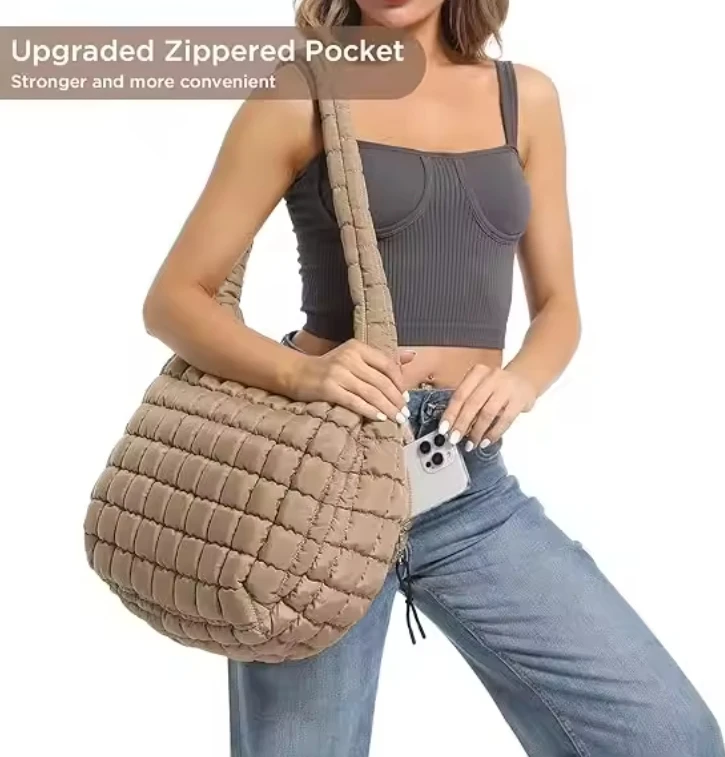 Wholesale Factory Custom New Design Fashion Crossbody Shoulder Bags Puffy Quilted Bag For Women