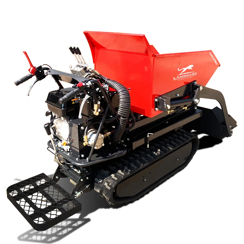 Hydraulic Mini Transporter Rubber Track Dump Truck Diesel Engine 250kg Mini Crawler Dump Truck