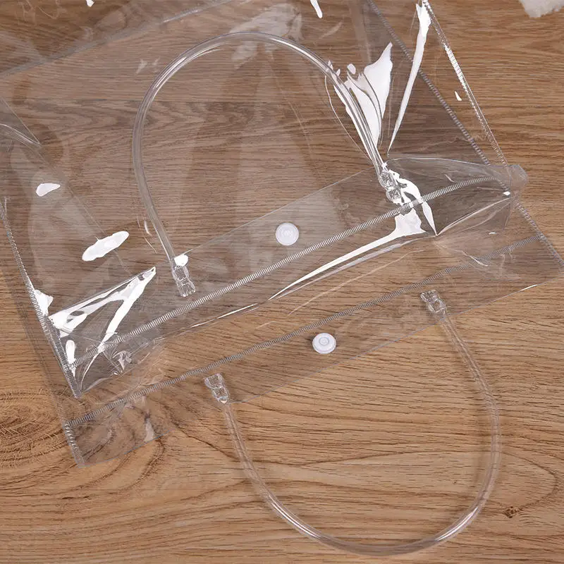 PVC Transparent Plastic Tote Bags Gift Bags Waterproof Bags With Favorable Price