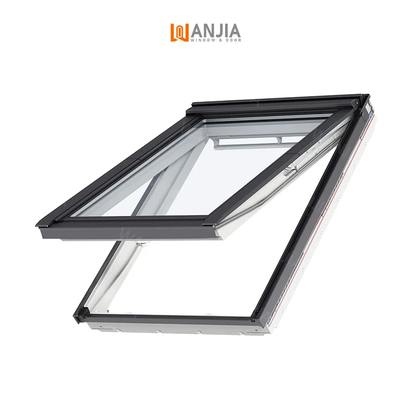 Wholesale modern design aluminum glass window casement roof window exterior top hung window aluminum skylight