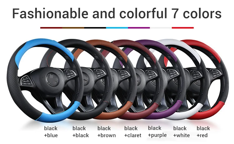 Car Interior Accessories Leather Steering Wheel Cover