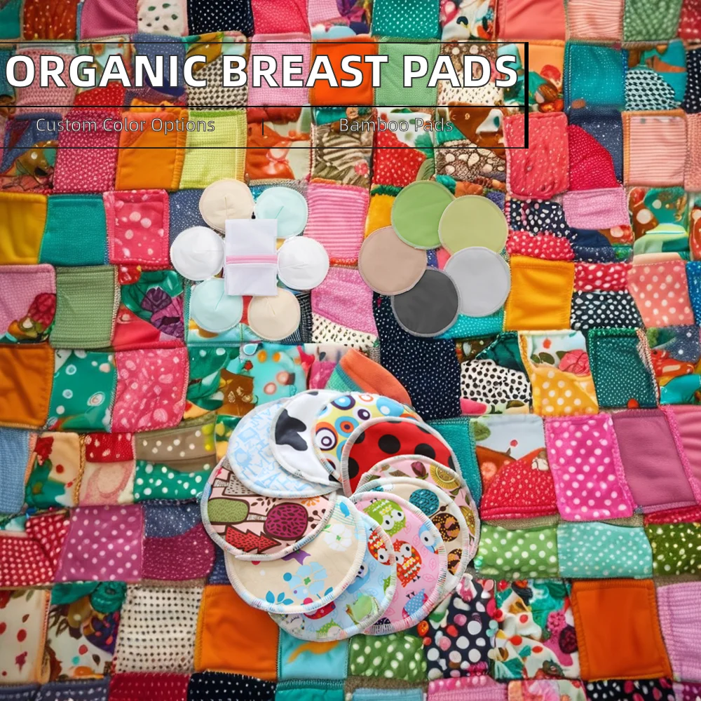 2024 Reusable Ultra-Thin Bamboo Breast Pads Custom Nursing Mouse Pad Organic Cotton Absorbent Feature