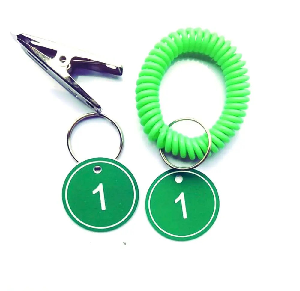 wholesale custom Live Sale Custom Reusable Serial Number disc Plastic Engraved  ID Number Tags Key Tags