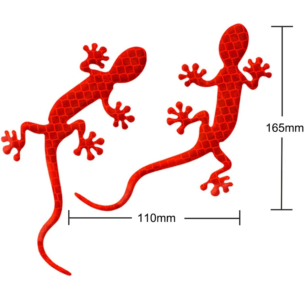 ZUJA Fashion Design Gecko Shape Car Safety PVC Reflective Car Motorcycle Bicycle Sticker