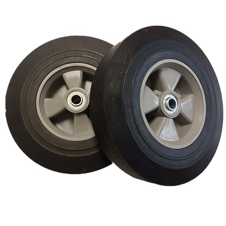 China factory plastic rinm 10inch trolley solid rubber wheel tire 10x2.2'