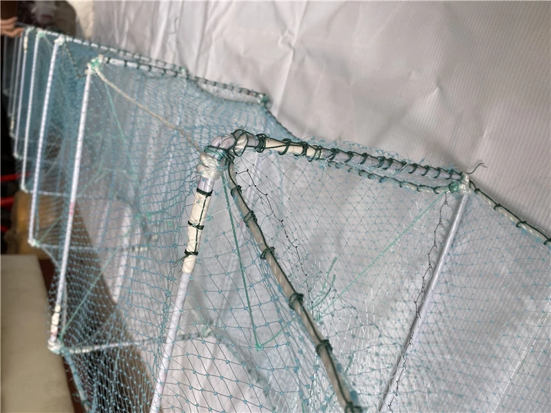 agriculture fishing trap 25*40CM  PE & nylon shrimp trap with 25  frame