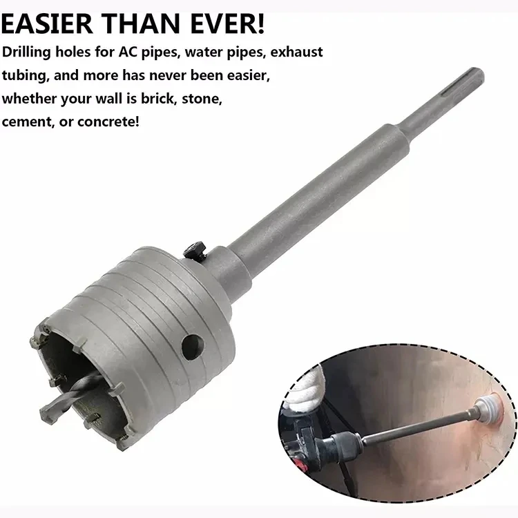 TCT Tungsten Carbide Core Drill Bit Hole Saw Cutter Set For Brick Concrete Cement Stone Wall