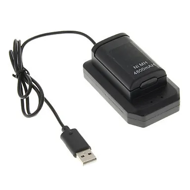 For Xbox 360 Battery Kit 5-in-1 Handle controller USB charging cable + charging stand +4800mAH battery kit