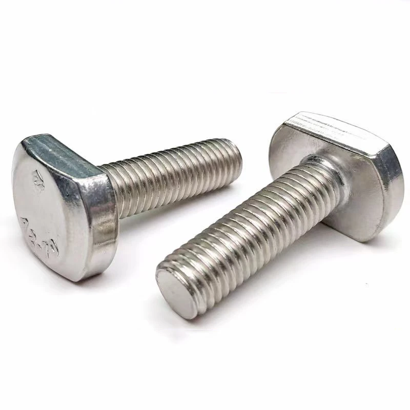 Cold Heading A2-70 Stainless Steel T Bolt T Head Bolt M6 M8 M10 M16 M20 Hammer Head Bolt M8