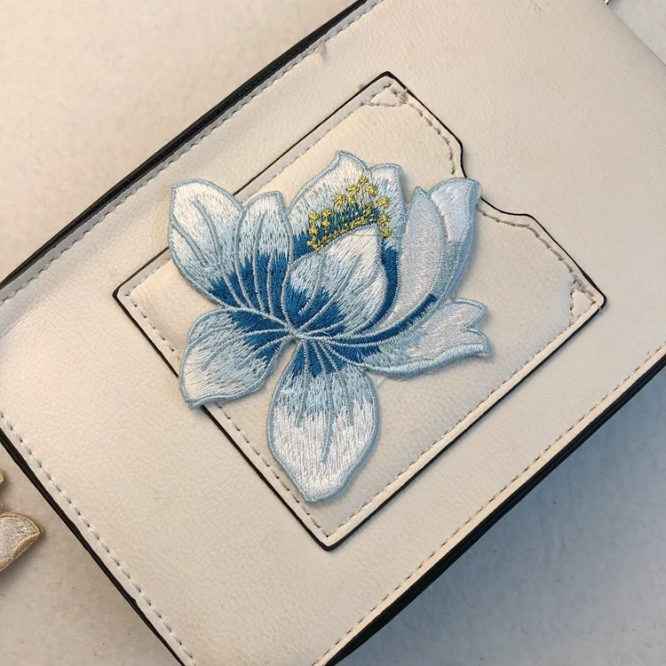 Nuesafe Custom Patch Sublimation Colorful Punch Needle Coaster Custom Pattern Patch Flowers Embroidered Patches