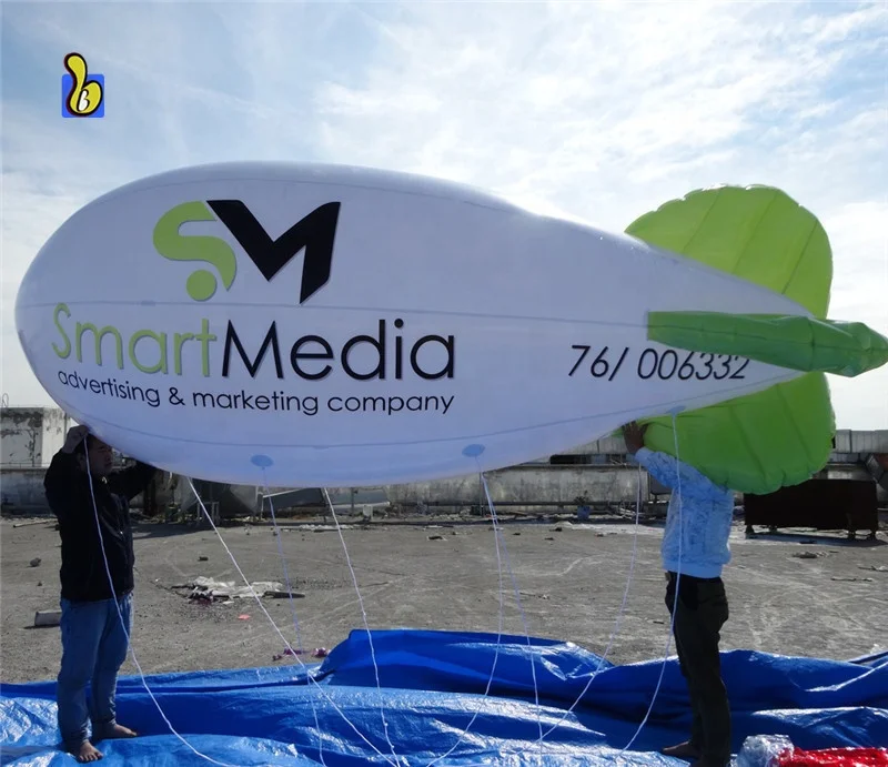 13 Feet Customized Inflatable Helium Blimp for Advertising