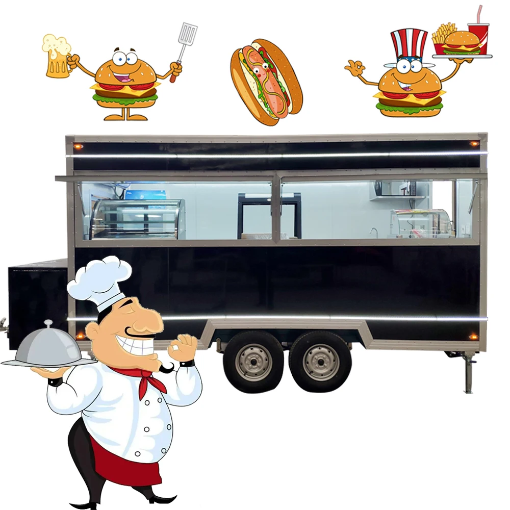 fast hotdog food truck ice cream trailer mobile bbq food truck trailer with commercial kitchen equipment