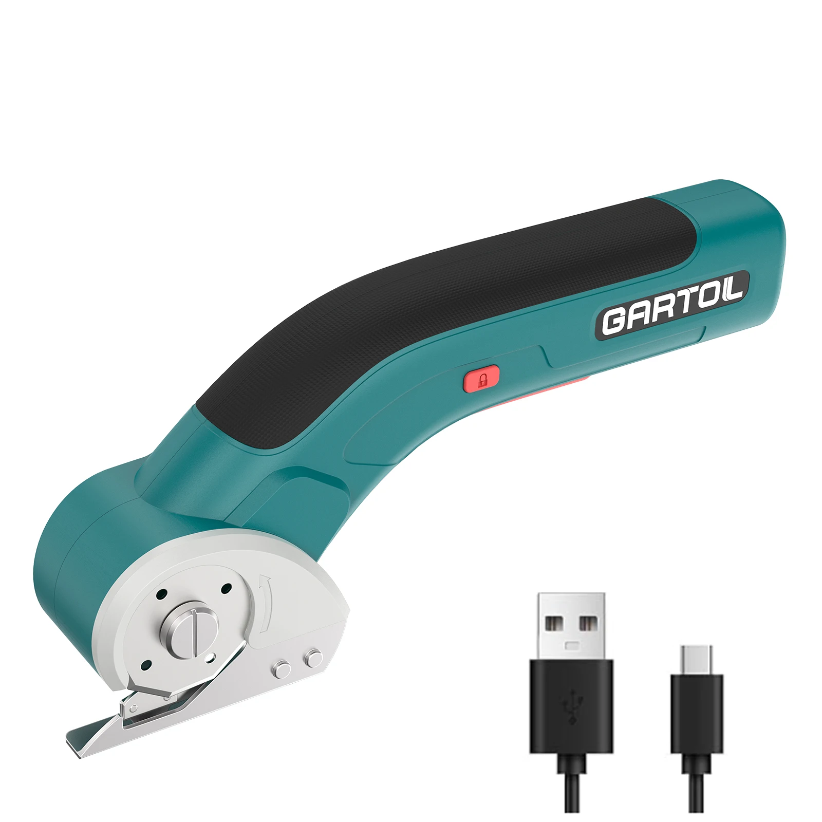 GARTOL Portable Powerful Rotary Cutter Fabric Leather Electric Cardboard Cutter Low Noise Cordless Electric Scissors for Box