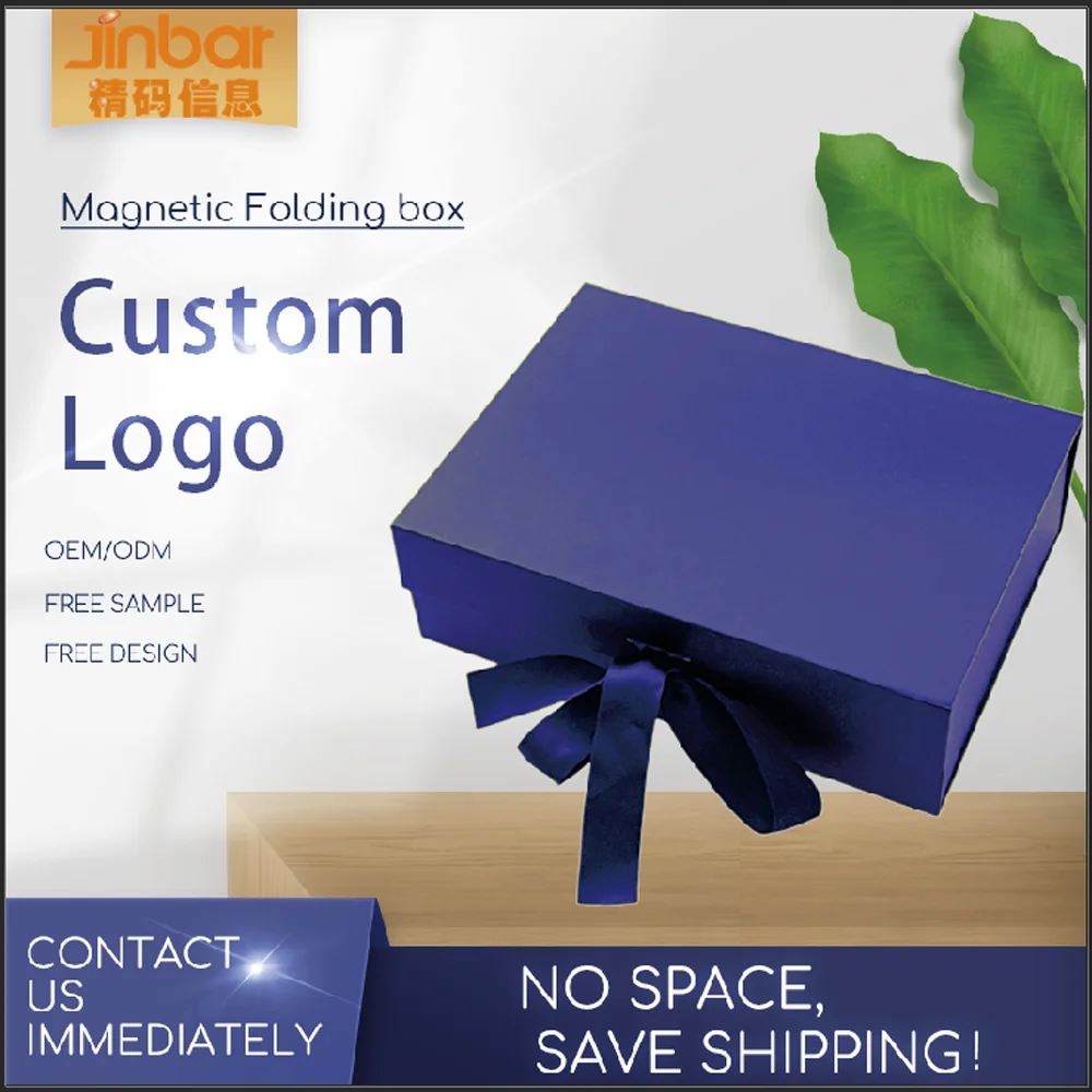 9x6.7x2.8 Inches Custom Low MOQ Make Logo Gift Box Magnetic Folding Box for Eyelash Extension Kit and Wig Cardboard Handmade