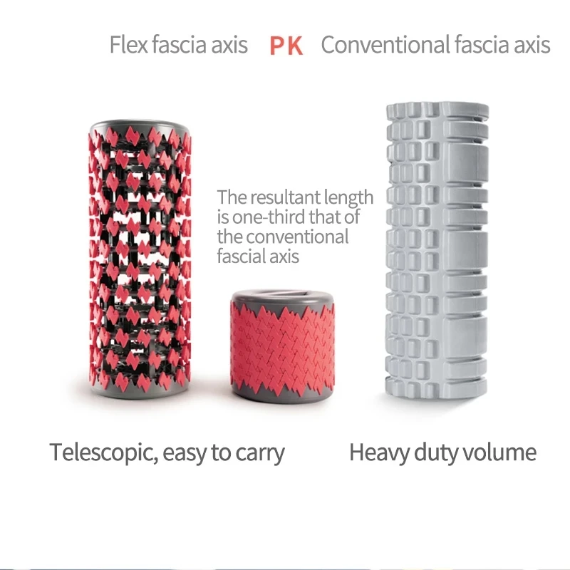 Custom Stretchable Yoga Foam Roller Portable Hollow Core Massage Roller