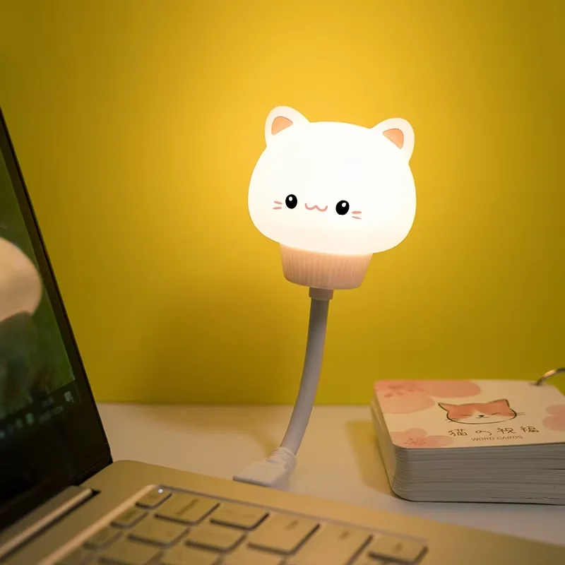 Soft Light Source Cute Animal Night Light Led Usb Silicone Night Lamps