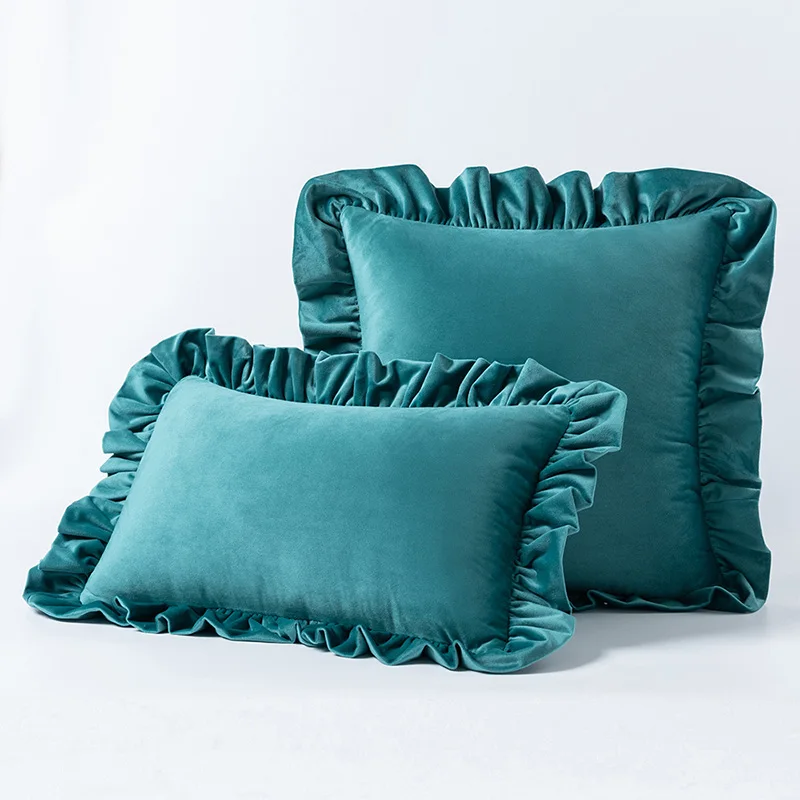 Velour Solid Color Soft Decorative Square 18 x 18 Inch Pillow Cover for Sofa Bedroom Car Couch