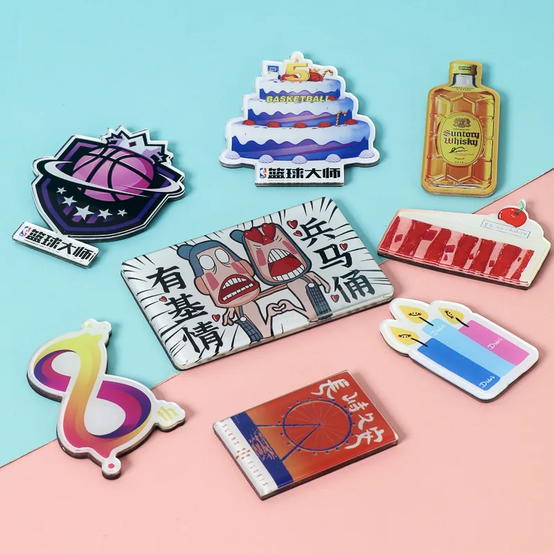 Manufacturers customized magnetic refrigerator acrylic 3d fridge magnet