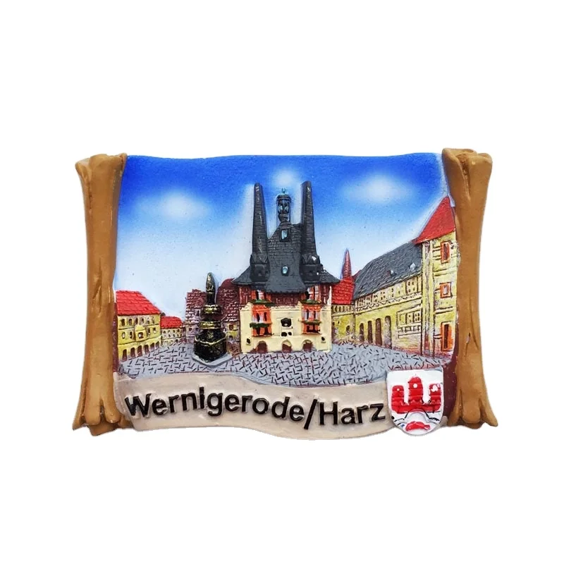 YIWU  BAIWEN  Wholesale  Germany  tourist souvenir fridge magnet  with souvenir 3d resin fridge magnet