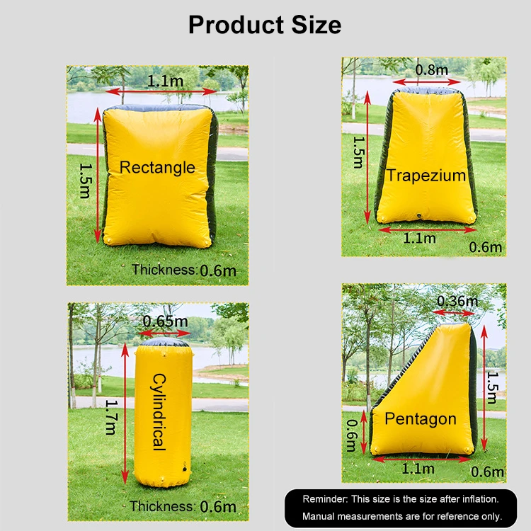 Field Shooting Game Inflatable Paintball Bunker CS Obstacles Game Arena Interactive Bunkers for Team Building Activities