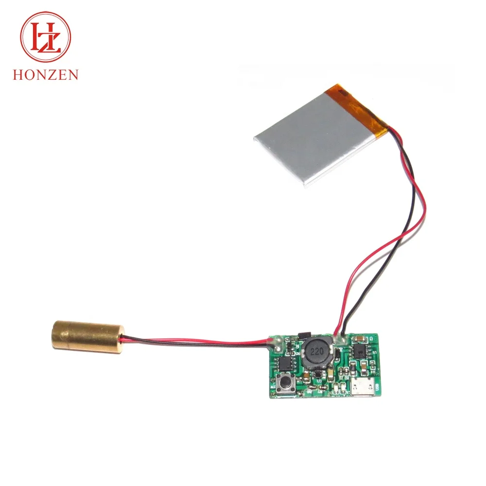 High quality far distance DC6V 650nm 5mw red line led diode module with rechargeable battery power