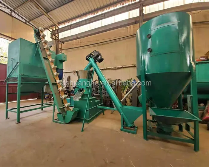 Pellet Machine Livestock Corn Grass Pellet Cattle and Sheep Feed Pellets Mill Line