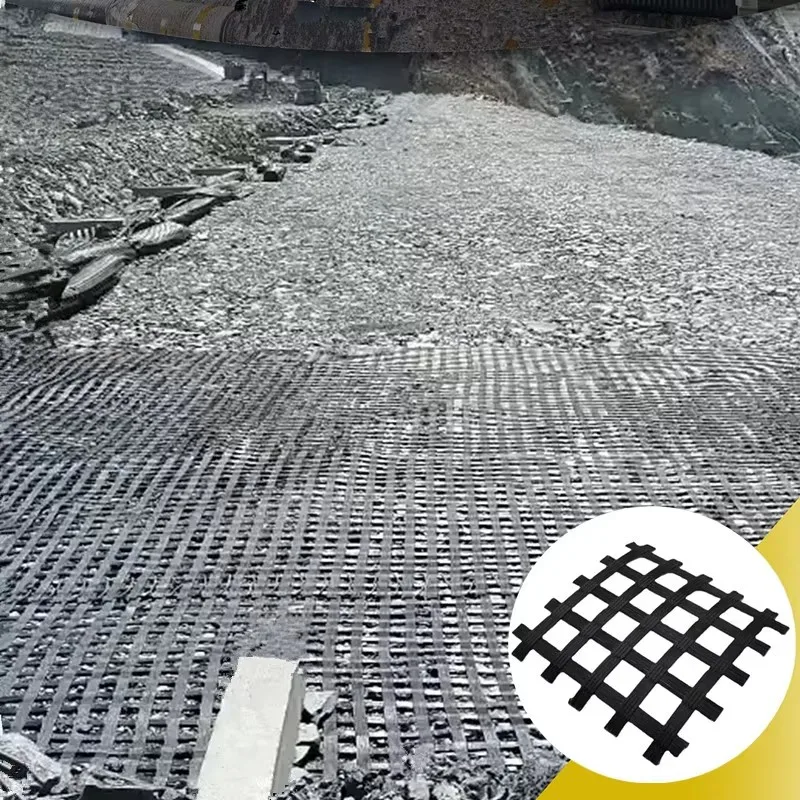China factory price CE ISO9001 Fiberglass Geogrid Geomalla Low price Factory Price 80kn 30KN Sale Max Black Style
