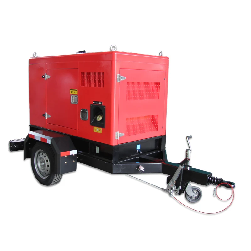 trailer diesel generator Box trailer generators  Soundproof silent diesel generators