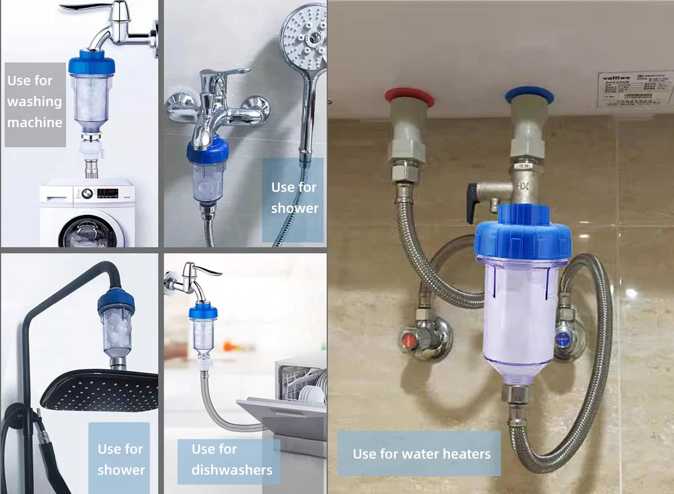 Polyphosphate siliphos crystals ball Filter Anti-Scaling Water Filter Siliphos Balls Filter For Washing Machine