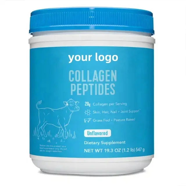 Hot sale Custom Collagen Peptides Powder Skin Whitening Glow Digestive Enzymes for Hair nails beauty Supplement