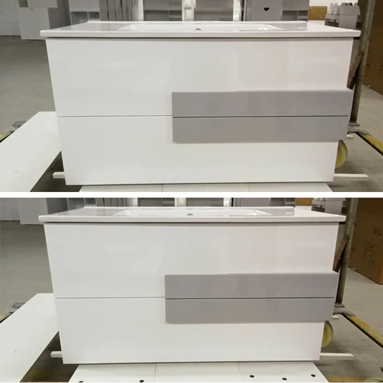 60-150cm Floor Standing Bathroom Cabinet Set Carton Square Modern CAD 7 Times E-co Friendly Painting Soft Closing 20sets