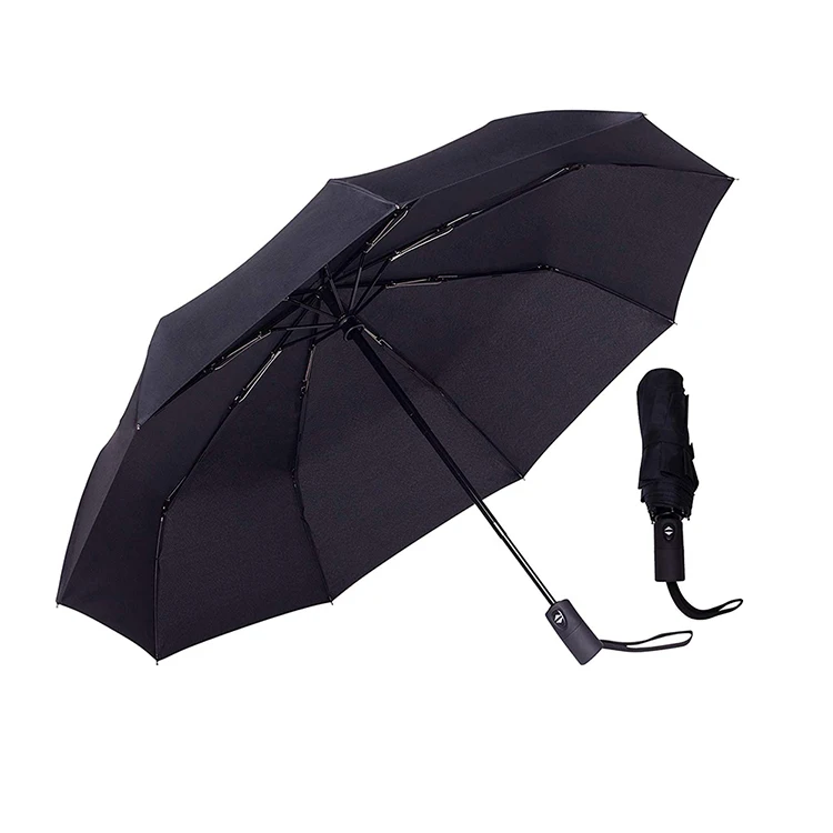 Promotion cheap automatic three folding umbrella new model wholesale uv umbrella