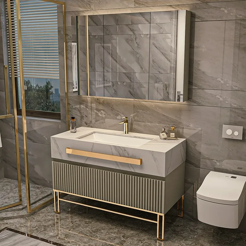 Hotel Project Bathroom Vanities Modern Medicine Cabinet Single Sink Wall Bathroom Sets
