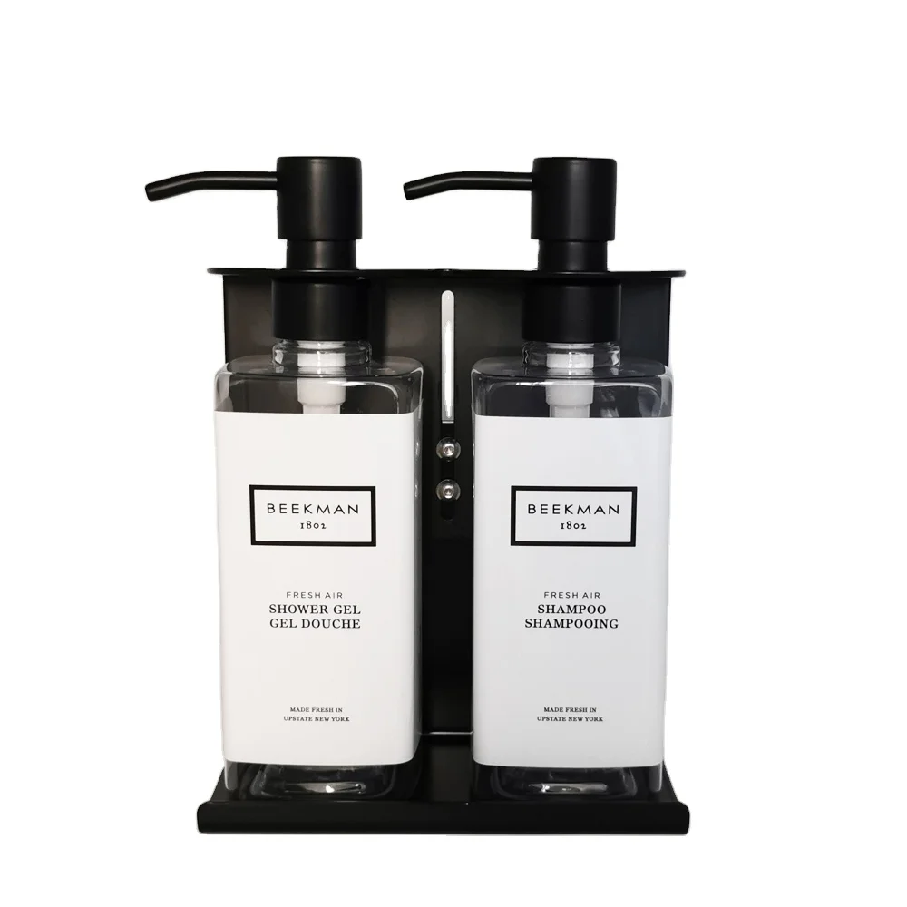 Refillable Anti Theft Conditioner Dispenser 2 in 1 Liquid Soap Dispenser Shampoo Dispensers for Hotels