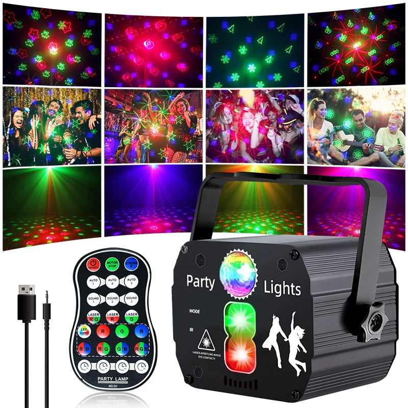Multifunction 5W Voice Control Colorful Dance LED Night Light Star projector Laser Light Multi-Color moon lamp