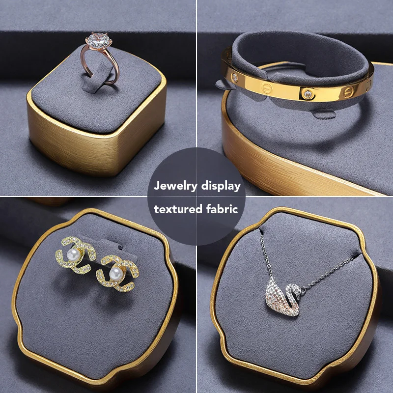 Custom Window Jewellery Display Holder Props Bracelet Ring Necklace Earring Jewelry Display Stand Set