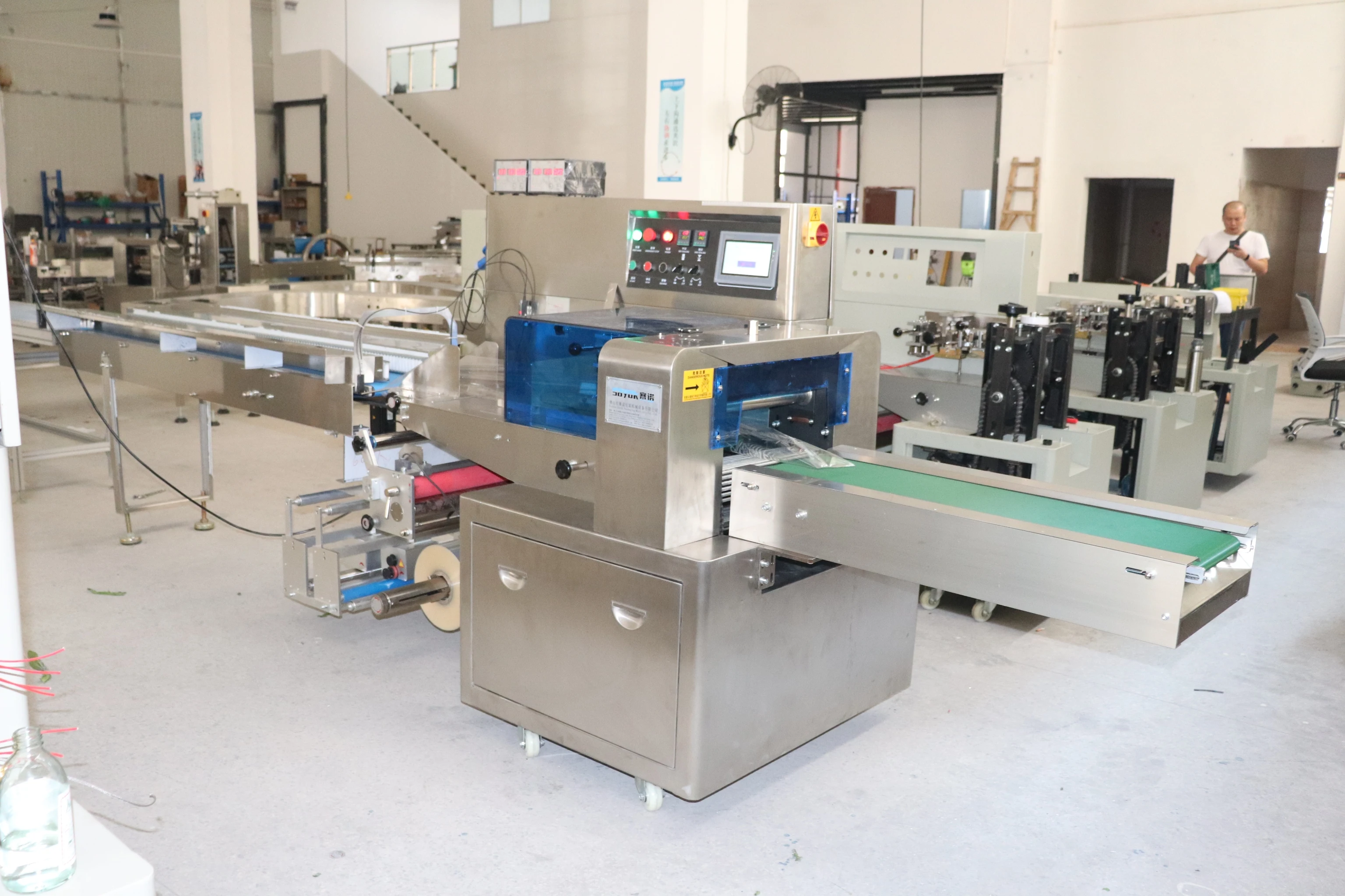 Horizontal Fruit and Vegetable Wrapping Machine Automatic Food Fresh Vegetables Packaging Machine