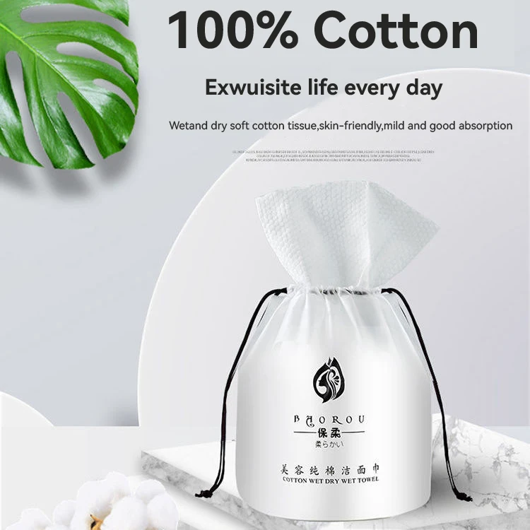 Baorou Cotton Towel Rolls Disposable Cotton Non-woven Fabric Cleansing Facial Cotton Tissues