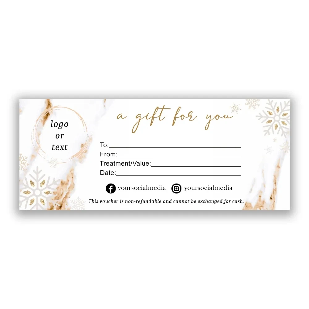 Personalized Gift-Card Christmas Certificate Holiday Gift Voucher Gift for You