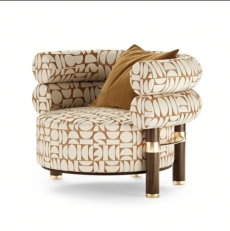 Leisure Chair Light Luxury Printing Couch