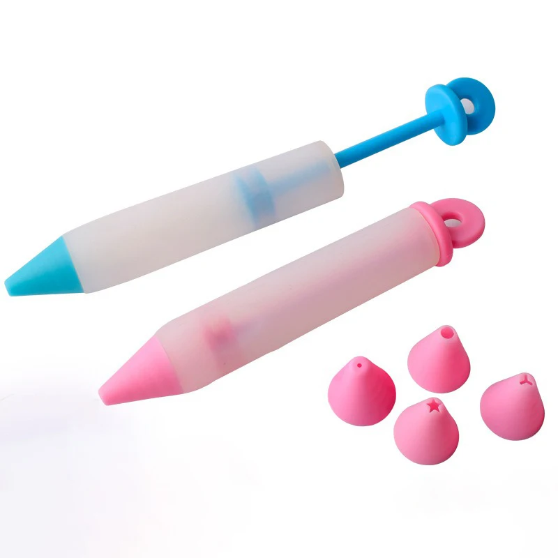 Cake Decorating DIY Tool Kit Silicone Food Writing Pen Cookie Cream Pastry Chocolate Cake Decorating Pen