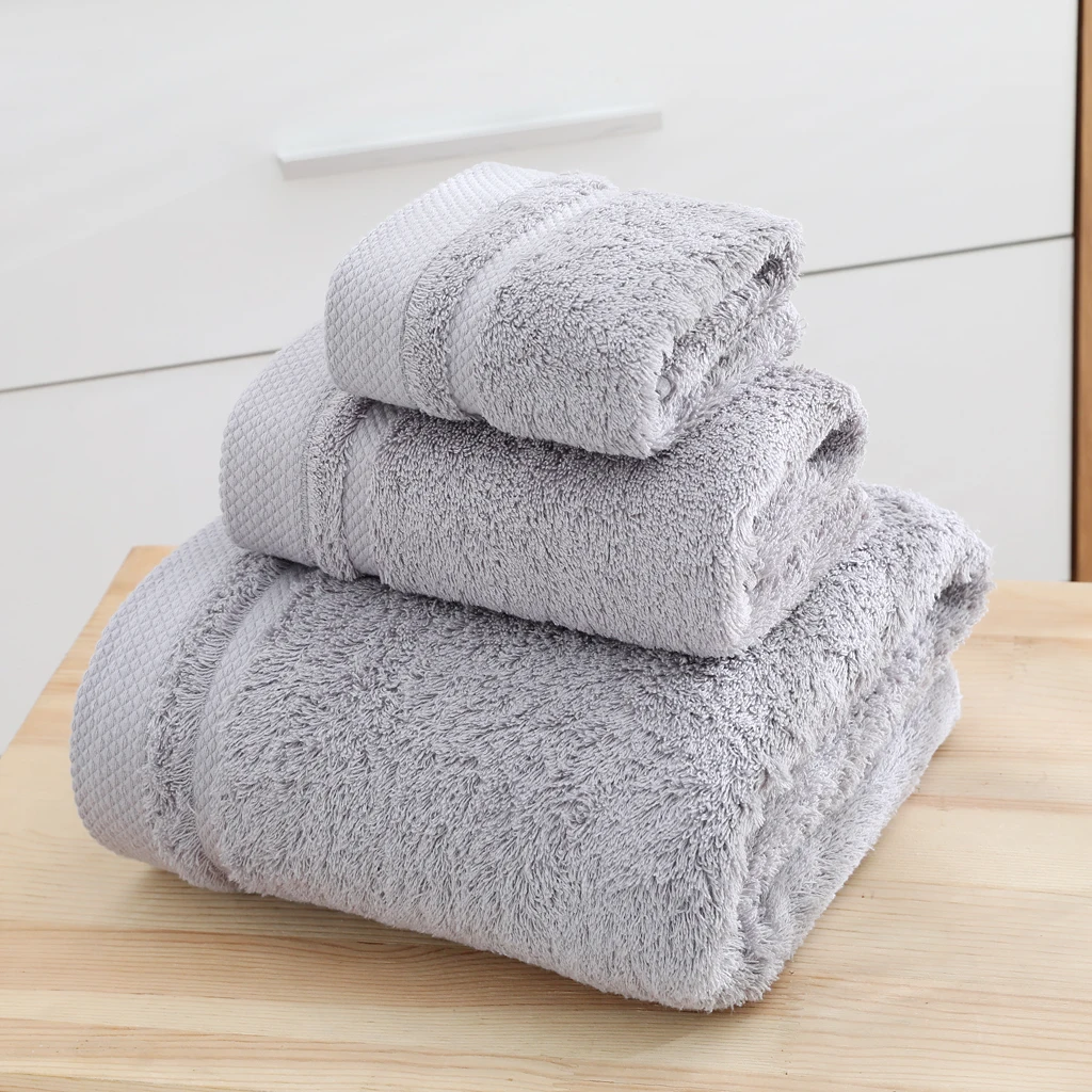 New Design Top Quality Pure Color 100% Soft  combed Cotton Solid Thick face hand towel