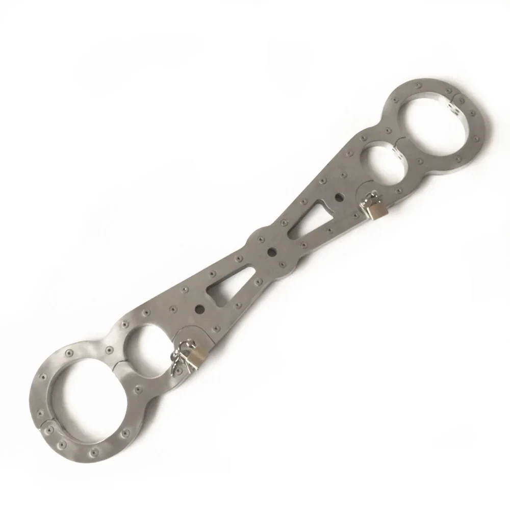 Black Emperor stainless steel hand foot and flail handcuffs bdsm fetish bondage set adult games toys for couple