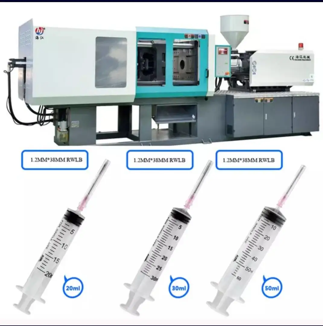 Automatic medical disposable syringe making injection molding machine